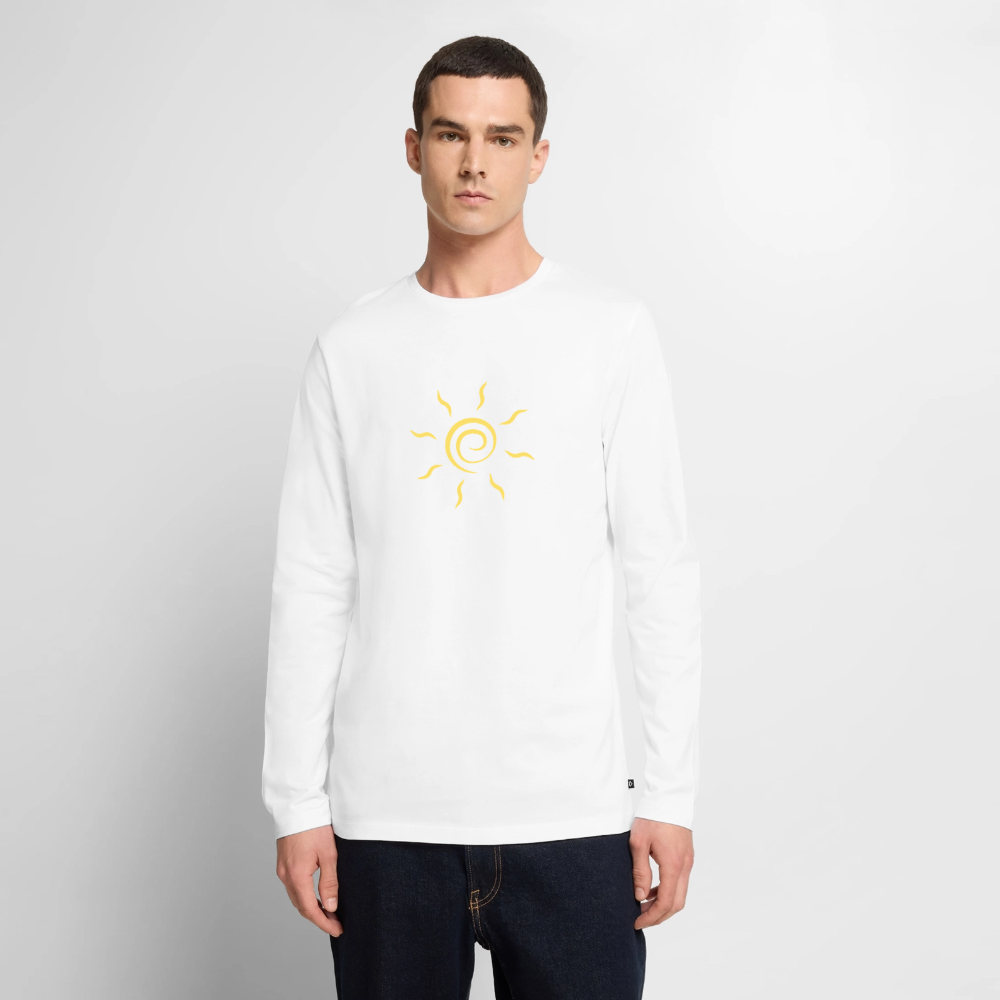 Men's Premium Organic Long Sleeve Shirt - white
